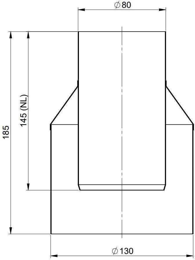 Atec Mündungsabschluss WhitePoly Edelstahl weiß, DN80/125