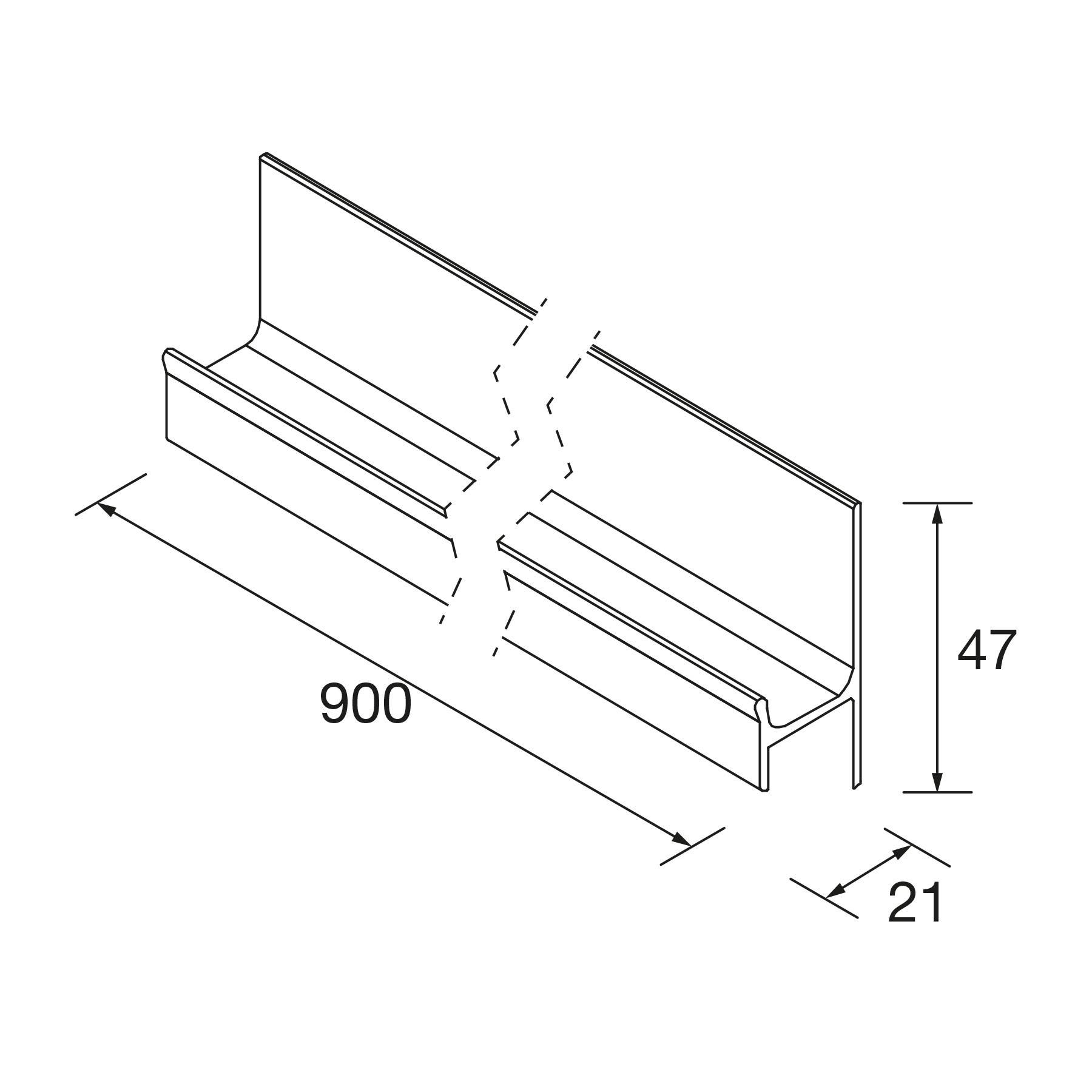 Salgar Griff SPIRIT 900 MATT BLACK