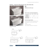 Salgar Waschtisch VENETO 1010 mit vertiefter Ablage Porzellan weiß ohne Siphon und Clickerabfluss 1010 x 120 x 460 mm Salgar Waschtisch VENETO 1010 mit vertiefter Ablage Porzellan weiß ohne Siphon und Clickerabfluss 1010 x 120 x 460 mm