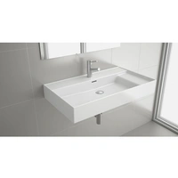 Salgar Waschtisch VENETO 810 mit vertiefter Ablage Porzellan weiß ohne Siphon und Clickerabfluss 810 x 120 x 460 mm Salgar Waschtisch VENETO 810 mit vertiefter Ablage Porzellan weiß ohne Siphon und Clickerabfluss 810 x 120 x 460 mm