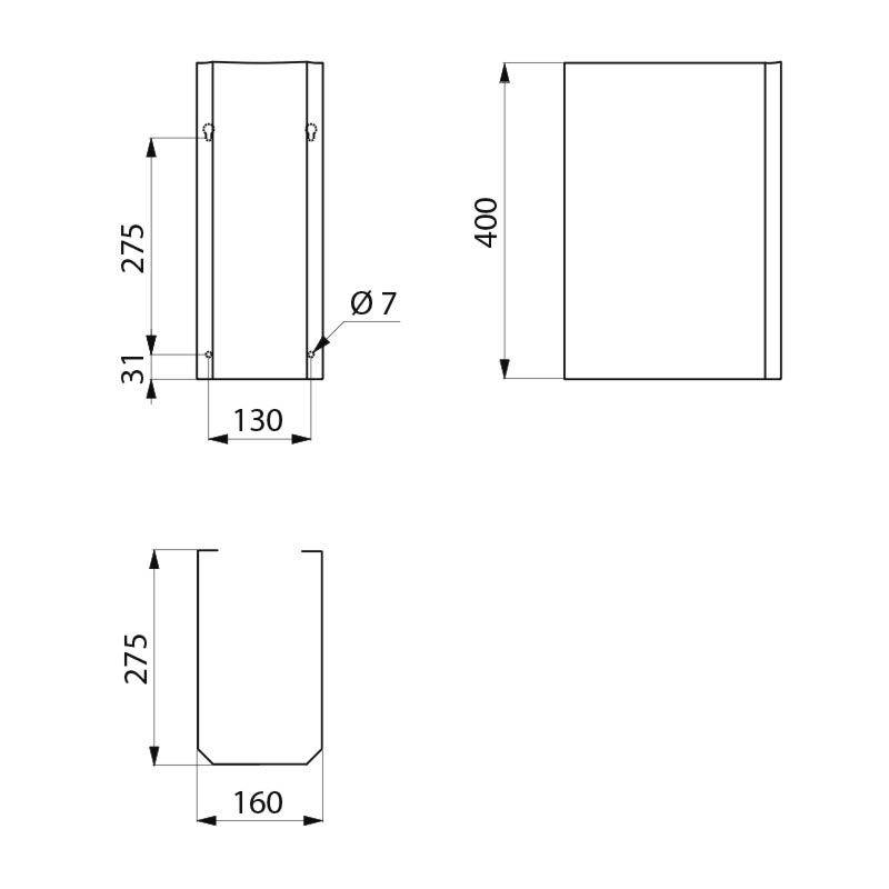 Delabie Siphonverkleidung f. WT FRAJU