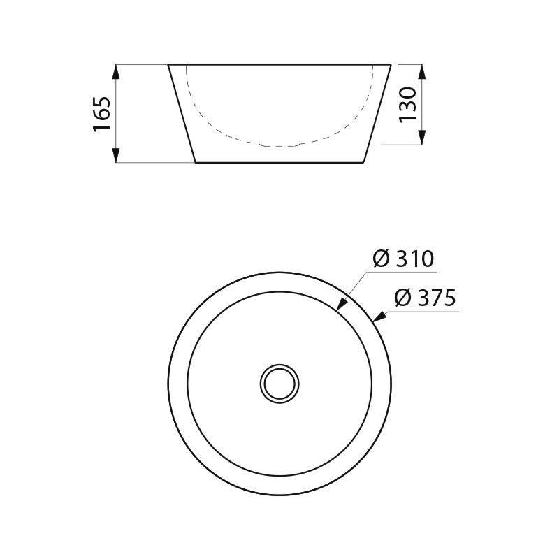 Delabie AS-Becken ALGUI ohne Hahnloch Edst. 1.4301 satiniert