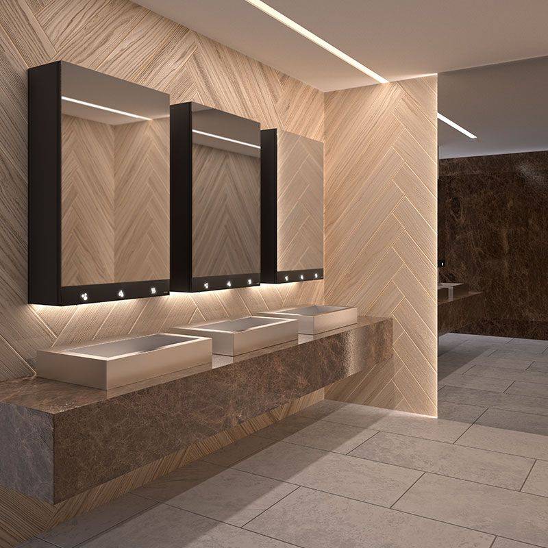 Delabie WT AQUEDUTO wandh. ohne Hahnloch Edst. 1.4301 satiniert