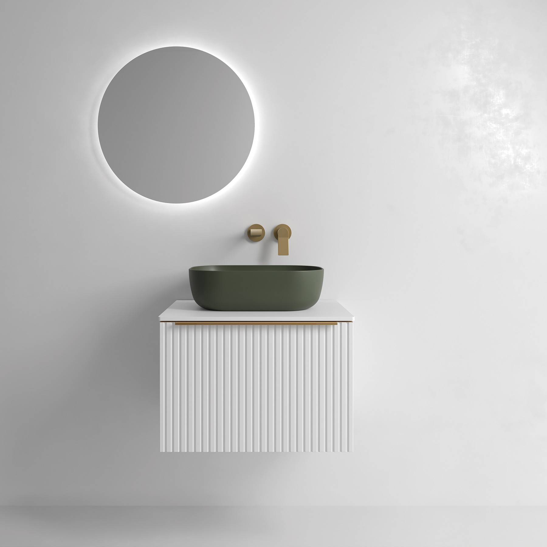 Salgar Waschtischunterschrank BIBA 700 1 Metallschublade WHITE COTTON 697 x 405 x 450 mm