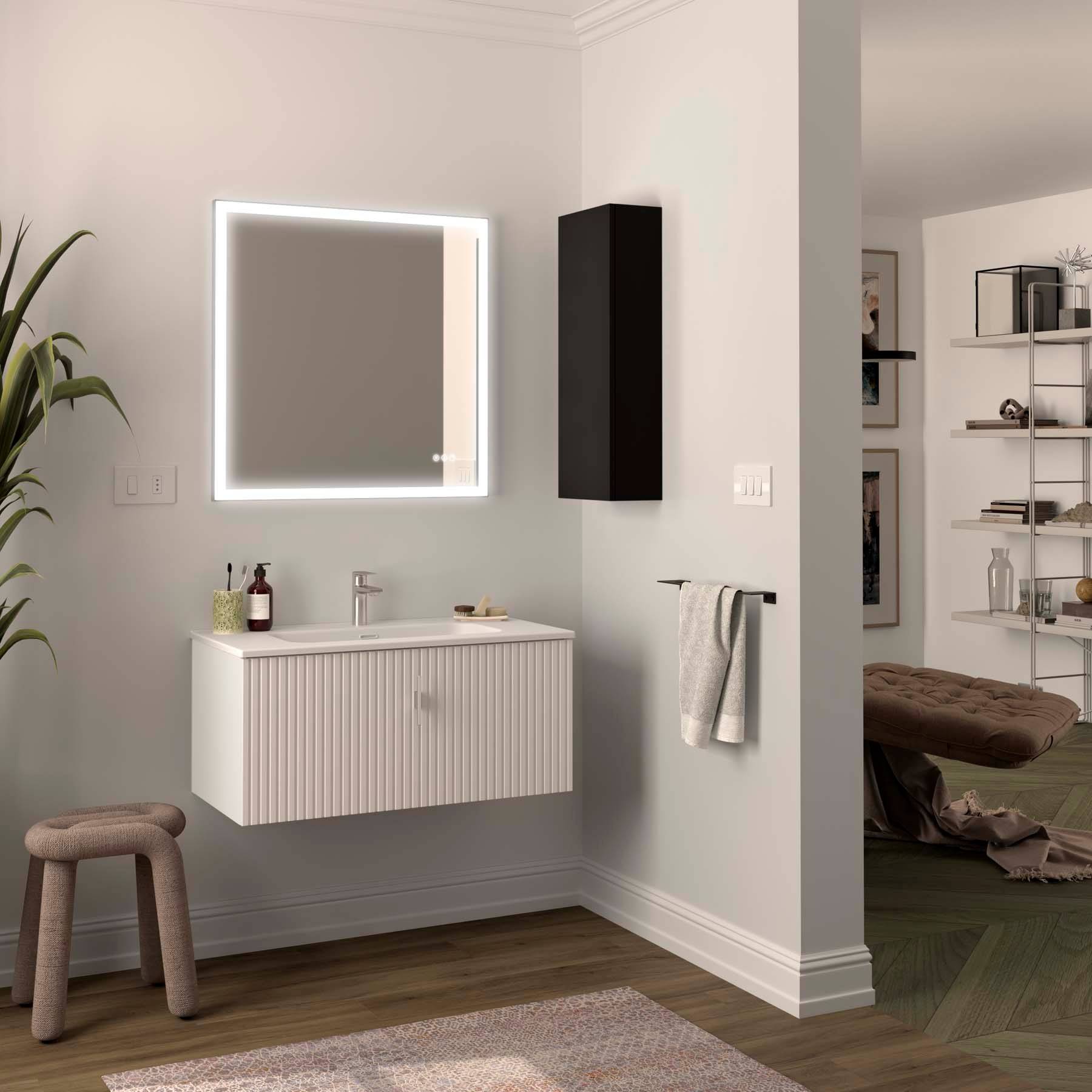 Salgar Waschtischunterschrank BIBA 900 1 Metallschublade WHITE COTTON 897 x 405 x 450 mm