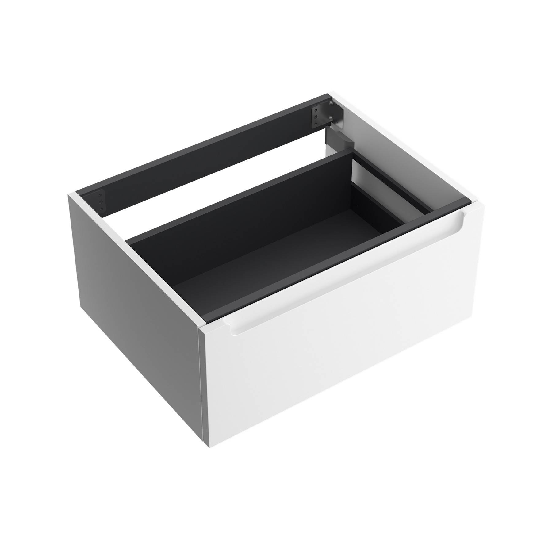 Salgar Waschtischunterschrank MONTERREY 600 1 Metallschublade mit Softeinzug WHITE COTTON 598 x 270 x 450 mm