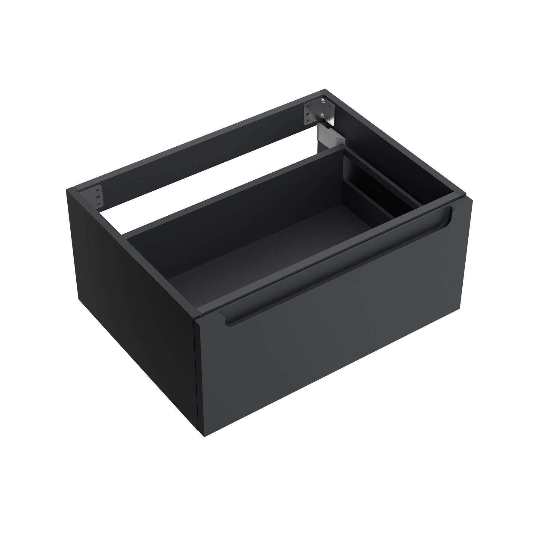 Salgar Waschtischunterschrank MONTERREY 600 1 Metallschublade mit Softeinzug BLACK VELVET 598 x 270 x 450 mm