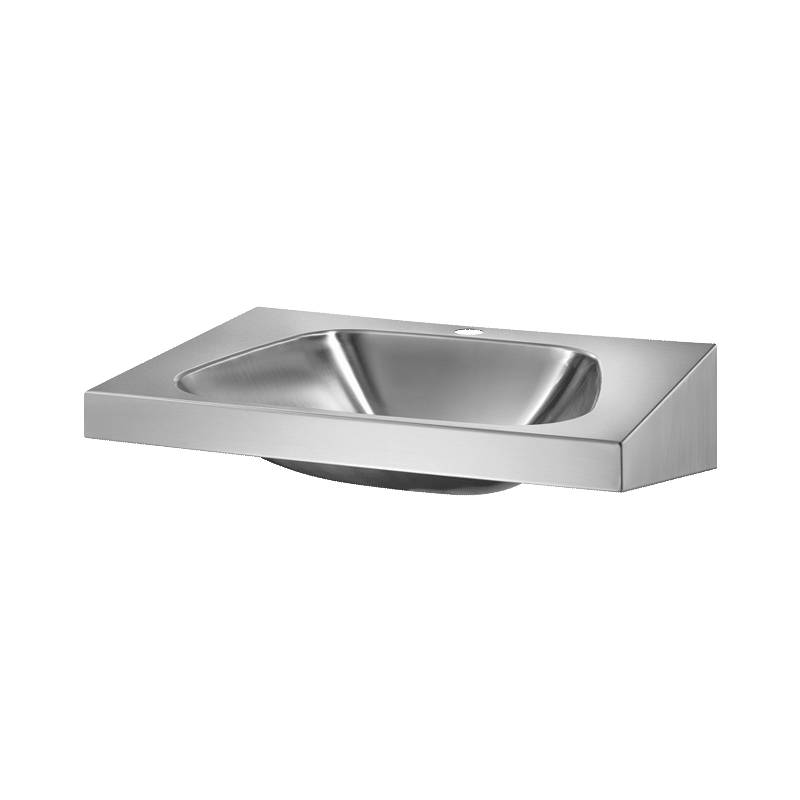 Delabie WT TRAPEZ perçage robinet D35 central sans trop-plein Acier inox 1.4301 satiné