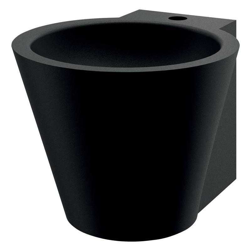 Delabie WT MINI BAILA Ht. D35 milieu sans trop-plein Acier inoxydable mat noir