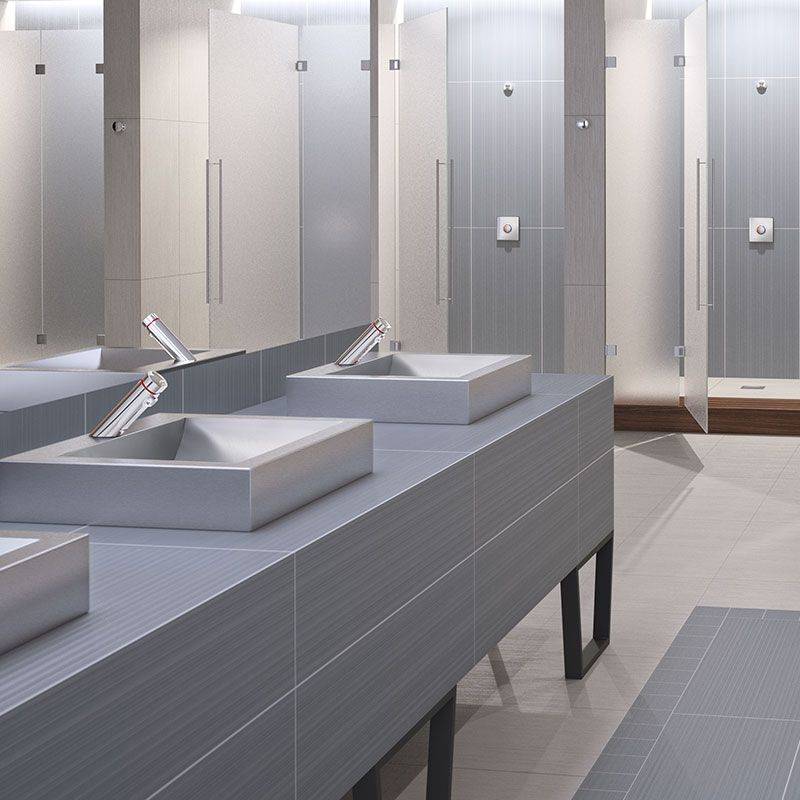 Delabie Aufsatzbecken UNITO Hahnl.D35 mi o. Überlauf Edst.1.4301 sat