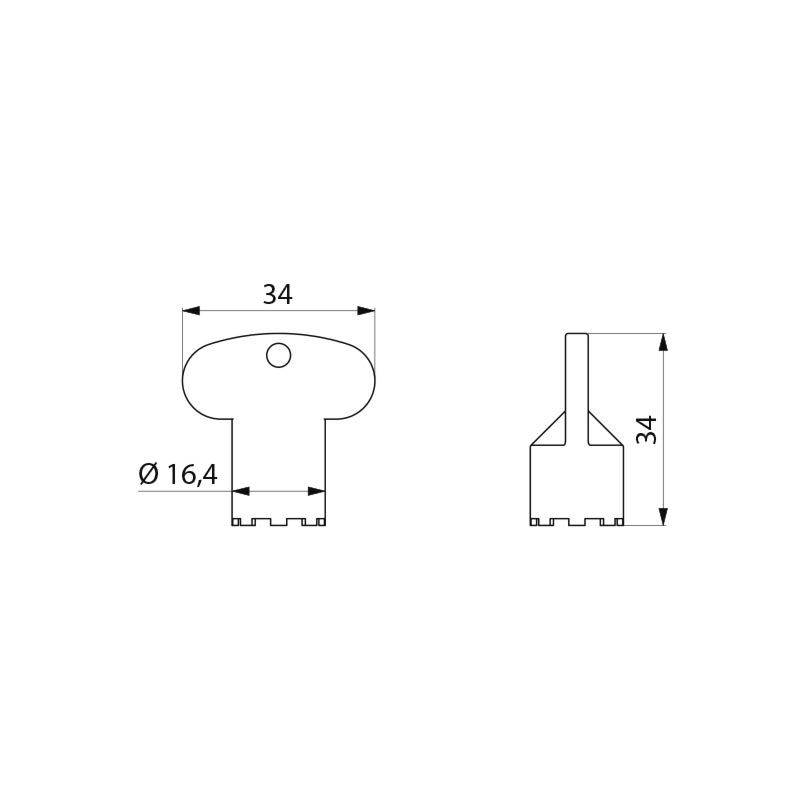 Delabie clé de démontage pour aérateur, brise-jet, Biosafe M16, 5x1