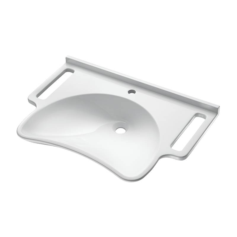Delabie lavabo MINERALCAST PMR mural L 785 trou de robinet D35 mm mi.