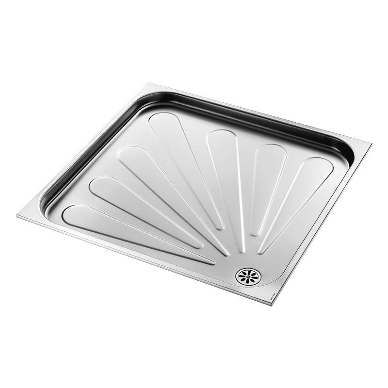 Delabie Brausetasse 800x800 Höhe 60 mm Edelstahl 1.4301 satiniert