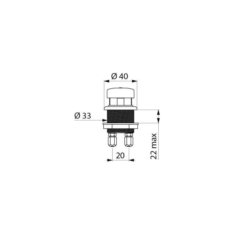 Delabie Druckknopfbet. f.Trinksprudler,Anschluss Rilsanschl. 4x6mm
