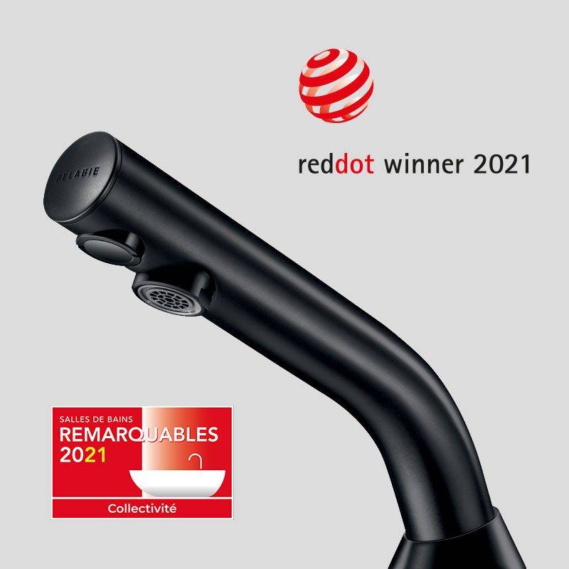 Delabie WT-Ventil BINOPTIC G3/8B matt schwarz Netzbetrieb 230/12 V