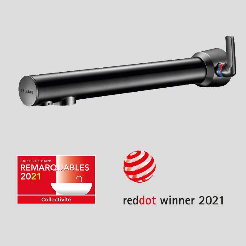 Delabie WT-MBatt. BINOPTIC MIX G3/8B matt schw. Hw.-Mont.110 230/12V