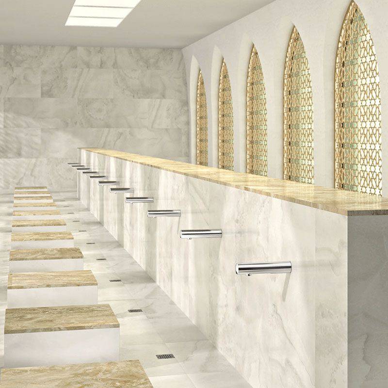 Delabie Wand Vent.TEMPOMATIC 4 G1/2B UP-Anschl. 230/6V L130 Hw.-Mont.