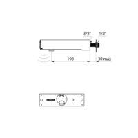 Delabie Wandventil TEMPOMATIC 4 WT G1/2B, 6V-Batterien integr.,L.190 Delabie Wandventil TEMPOMATIC 4 WT G1/2B, 6V-Batterien integr.,L.190