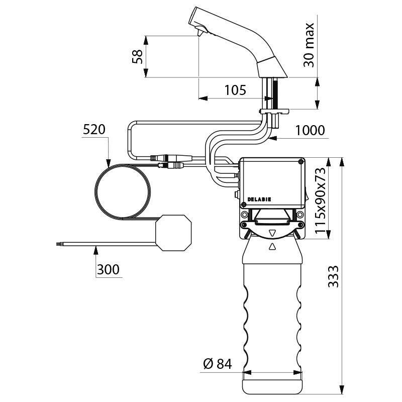 Delabie Flüssigseifensp./Schaum BINO sat. Standm. 1l Netzbetrieb