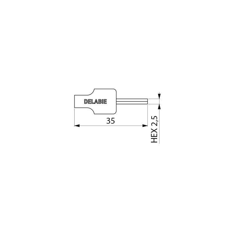 Delabie Innensechskantschl. 2,5mm f. Durchflussreg. ECO-Strahlregler