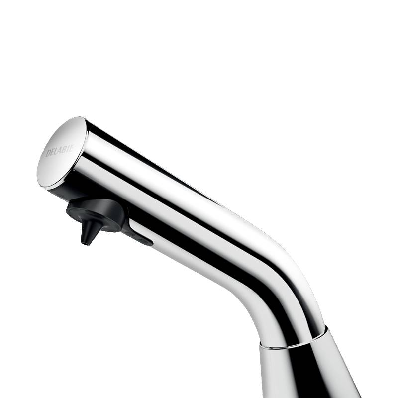 Distributeur de savon liquide/mousse Delabie BINO, inox, pour pose sur socle, 0,5 l, alimentation secteur