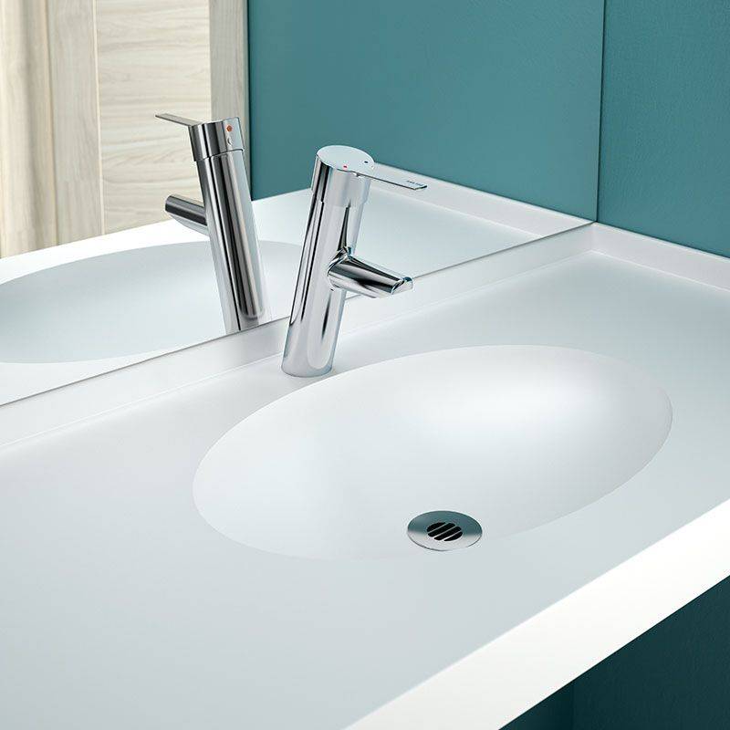 Delabie EHM pour lavabo H.100 L.110, sans garniture de vidange, levier de commande