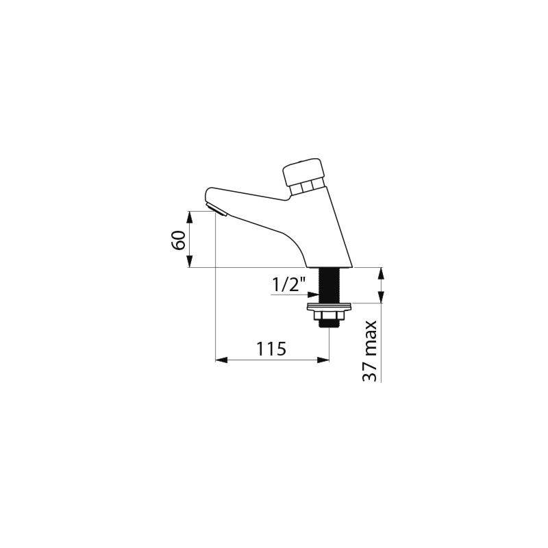 Delabie Valve à fermeture automatique TEMPOSTOP2 G1/2B, 7 s