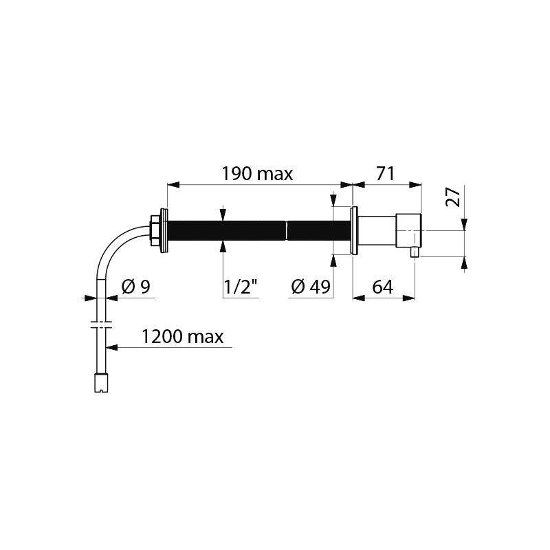 Delabie Seifenspender mit Kartusche f. Hw.-Mont. 190, Edst.