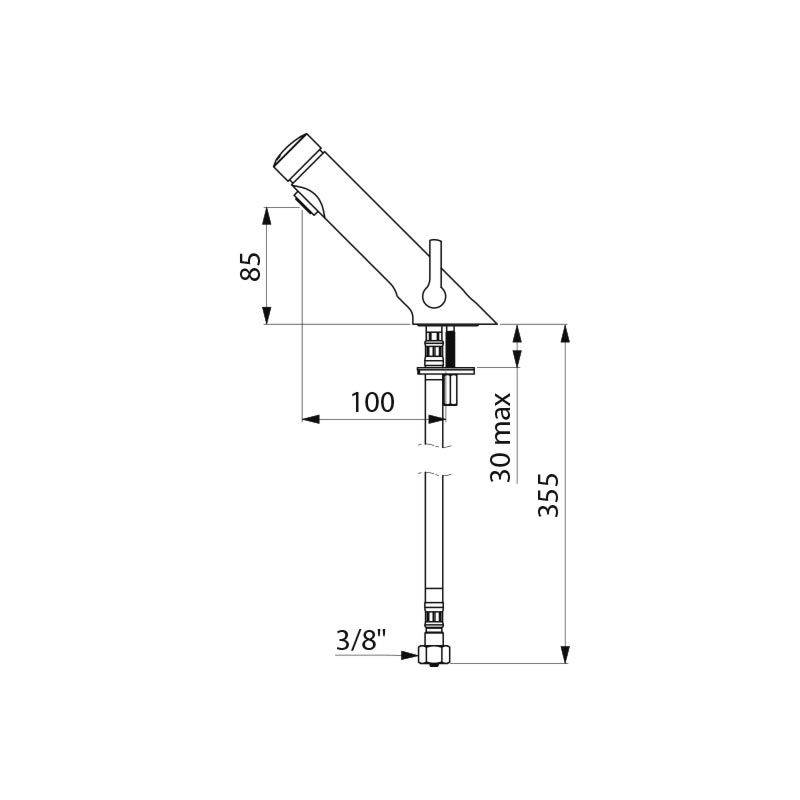 Delabie Selbstschluss-Mischbatterie TEMPOSOFT MIX 2 G3/8, 7 Sek.