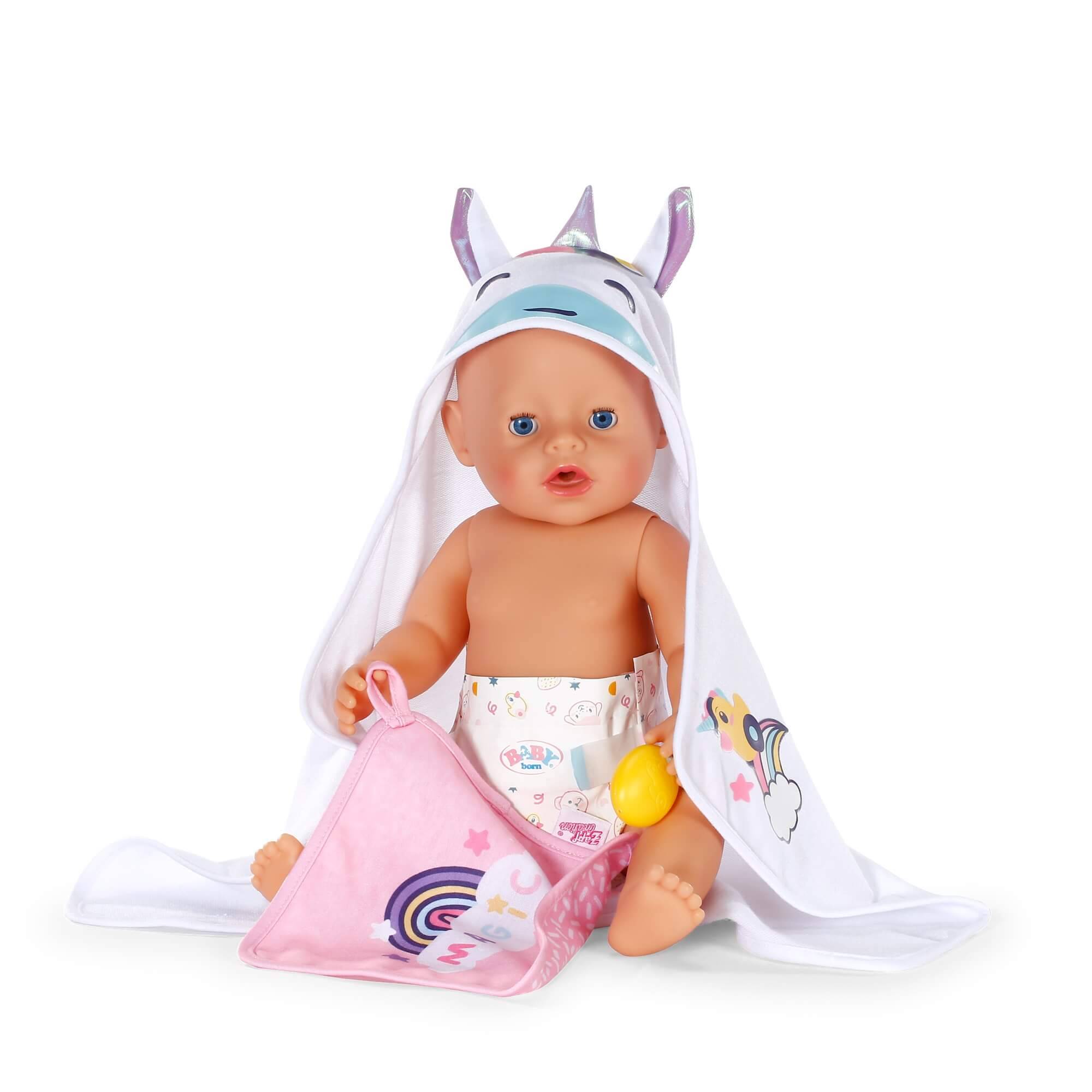 Zapf Creation 837573 - BABY born Kapuzenhandtuch Set