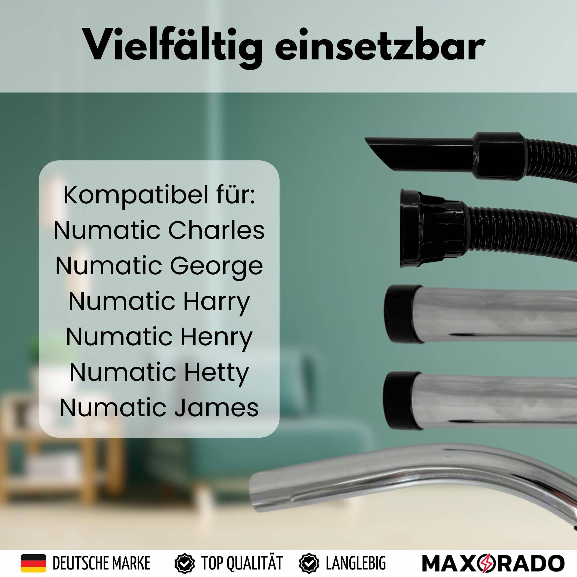 Schlauch + Staubsaugerrohr für Numatic Henry Hetty James Basil David Edward George I Staubsauger Rohr 32mm Ersatzteil HVR200 NVH180 NRV200 NRV200-22