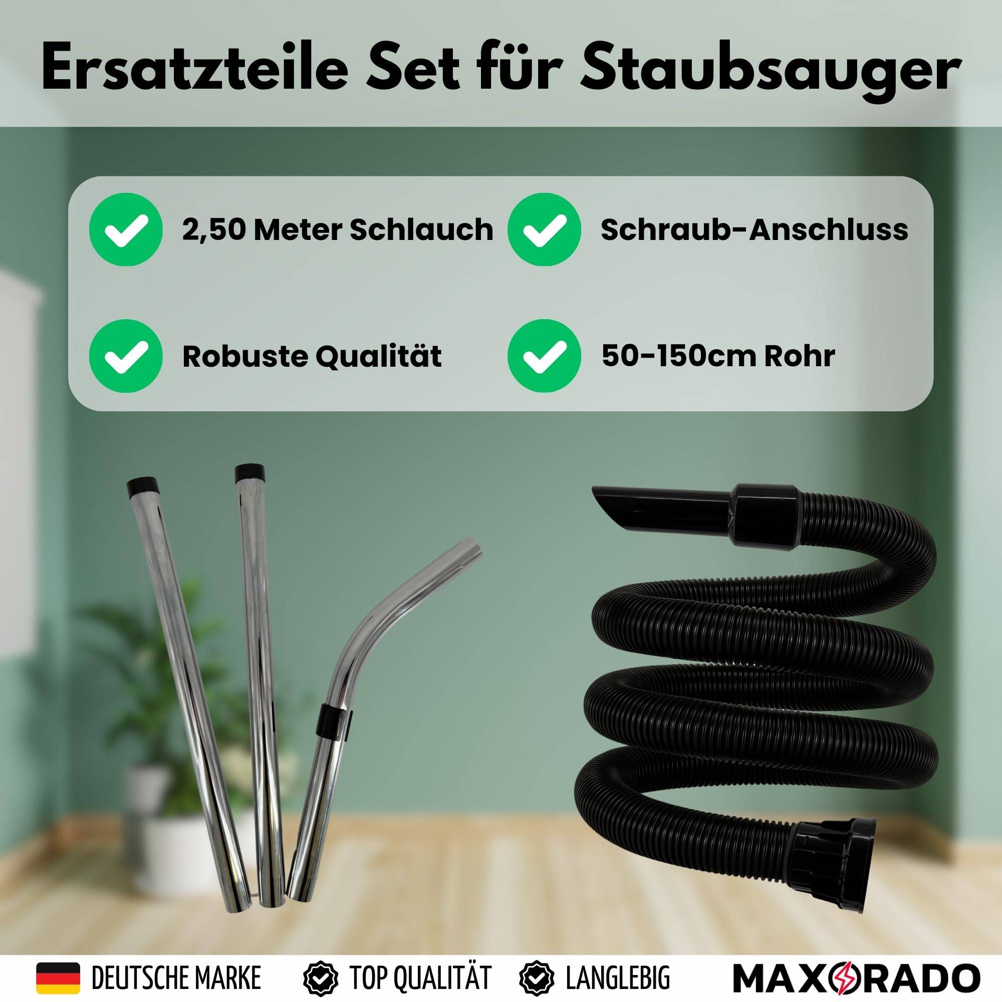 Schlauch + Staubsaugerrohr für Numatic Henry Hetty James Basil David Edward George I Staubsauger Rohr 32mm Ersatzteil HVR200 NVH180 NRV200 NRV200-22