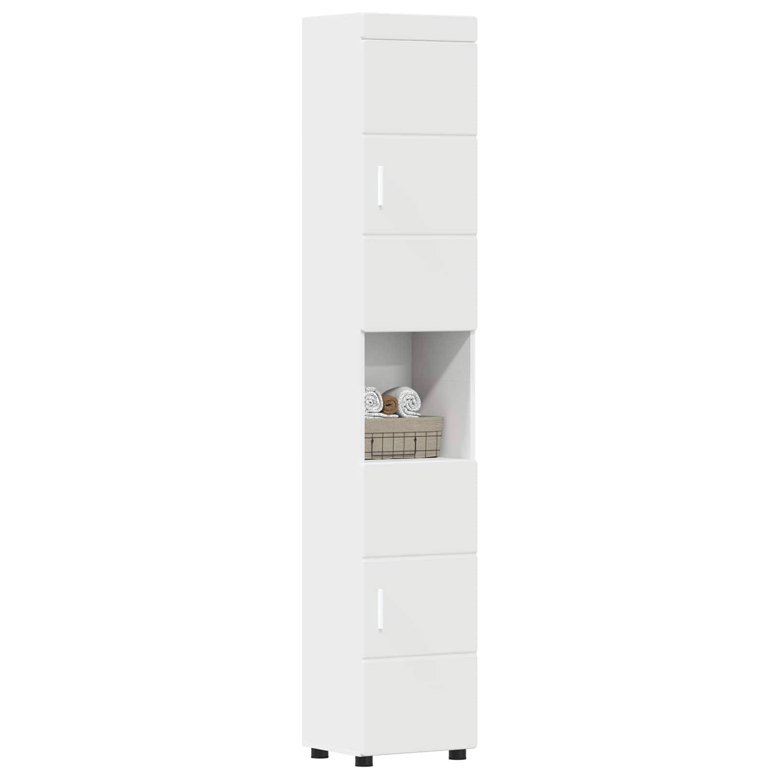 vidaXL Badezimmerschrank-Set TULUM Weiß 37 x 31,5 x 203 cm