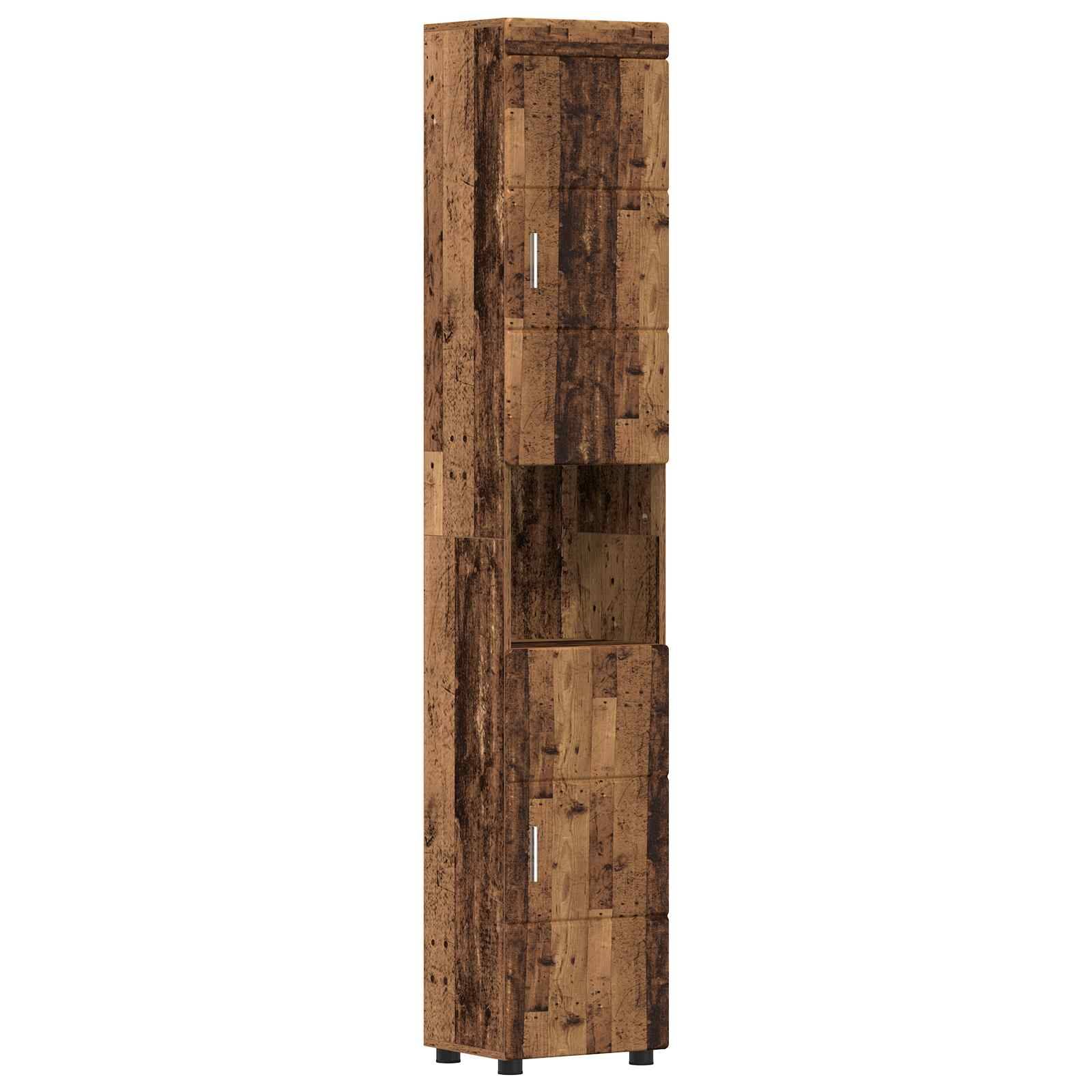vidaXL Badezimmerschrank-Set TULUM Altholz 37 x 31,5 x 203 cm