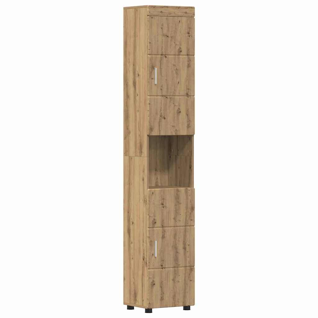 vidaXL Badezimmerschrank-Set TULUM Artisan-Eiche 37 x 31,5 x 203 cm