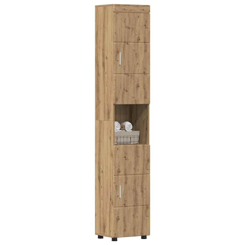 vidaXL Badezimmerschrank-Set TULUM Artisan-Eiche 37 x 31,5 x 203 cm