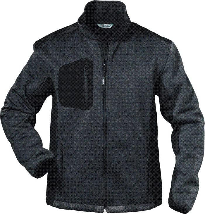 Strickfleece-Jacke elysee dunkelgrau/schwarz