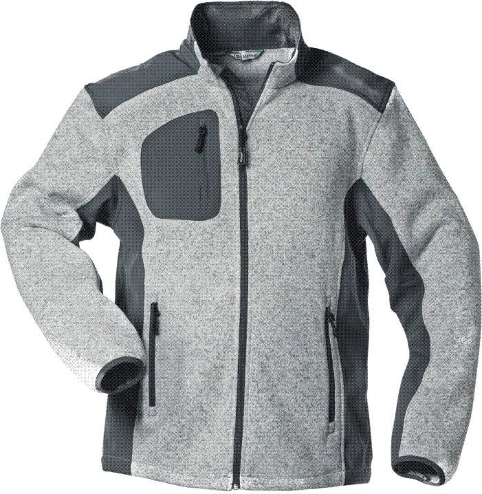 Strickfleece-Jacke elysee hellgrau/schwarz