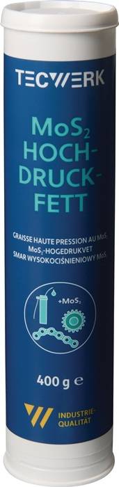 MoS² Hochdruckfett schwarzgrau 400g Kartusche TECWERK