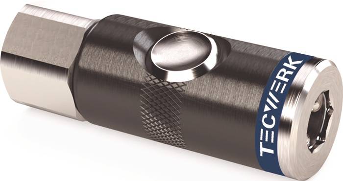 Druckknopf-Sicherheitskupplung DN 7,4,IG AluNBR Gew.G 3/8 Zoll 15,39mm TECWERK