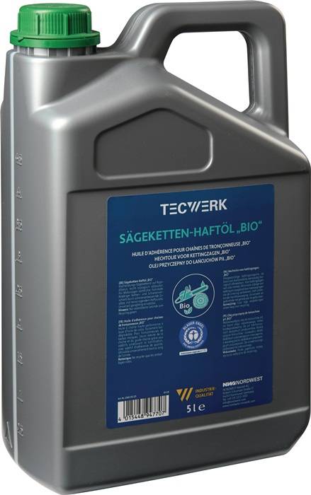 Sägekettenhaftöl BIO 52 mm²/s (bei 40GradC) 5l Kanister TECWERK