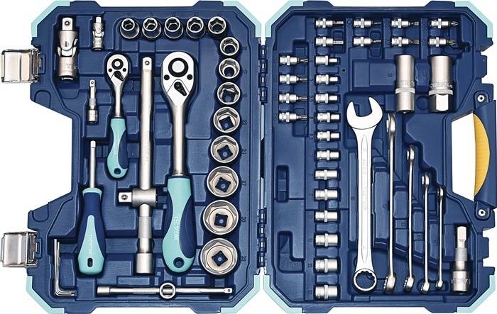 Steckschlüsselsatz 60-tlg.1/4+1/2 Zoll SW 4-32mm Z.20/36 6KT TECWERK