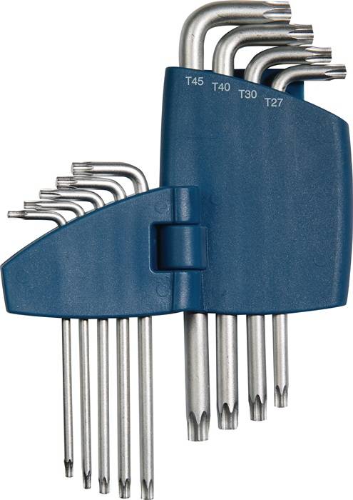 Winkelschraubendrehersatz 9-tlg.T9-T45 Ku.-Halter TECWERK