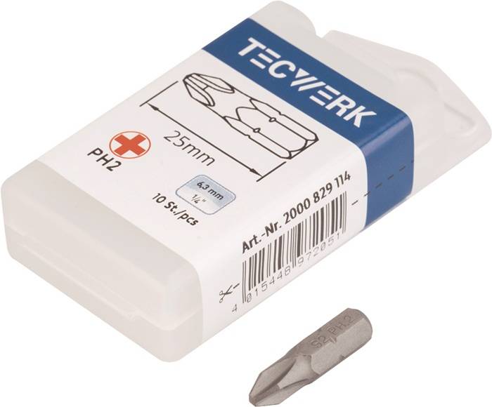 Bit P829114 1/4 Zoll PH 2 L.25mm TECWERK