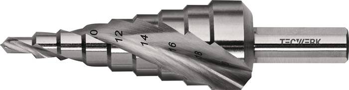 Stufenbohrer Bohrber.4-20mm HSS Spiralnut Z.2 Stufen 9 TECWERK