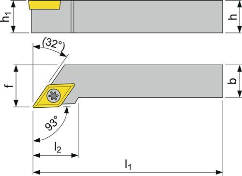 Klemmdrehhalter SDJCR1010E07 re.vern.Außen TECWERK 2484001284