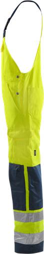 Fristads High Vis Latzhose Kl. 2 1001 TH - Warnschutz-Gelb/Marine/M2M 100003-171-M2M