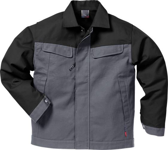 Fristads Icon Two Baumwoll-Jacke 4857 KC - Grau/Schwarz/XL 109322-896-XL