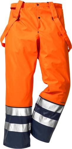 Fristads High Vis Regenhose Kl. 2 2625 RS - Warnschutz-Orange/Marine/XS 111376-271-XS