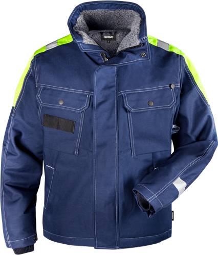 Fristads Baumwoll-Winterjacke 447 FASI - Blau/M 113083-541-M